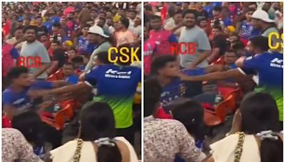 WATCH | RCB-CSK Fans FIGHT During IPL 2024 Eliminator at Narendra Modi Stadium