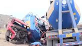 Conductor de cisterna fallece tras chocar con otro camión en Lurín: víctima quedó atrapada