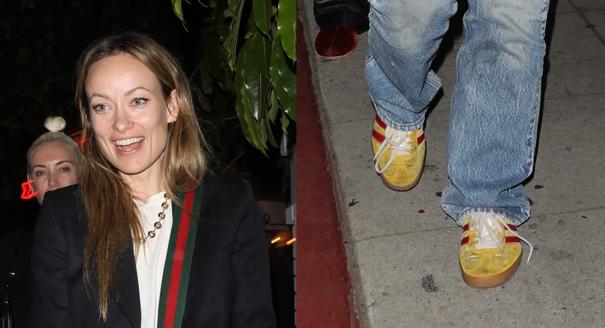 Olivia Wilde Laces Up Adidas x Gucci Sneakers for Los Angeles Night Out