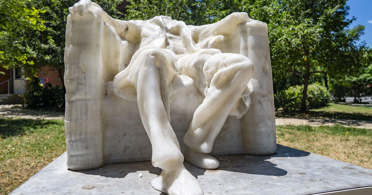 A wax sculpture of Abe Lincoln was no match for DC’s punishing heat