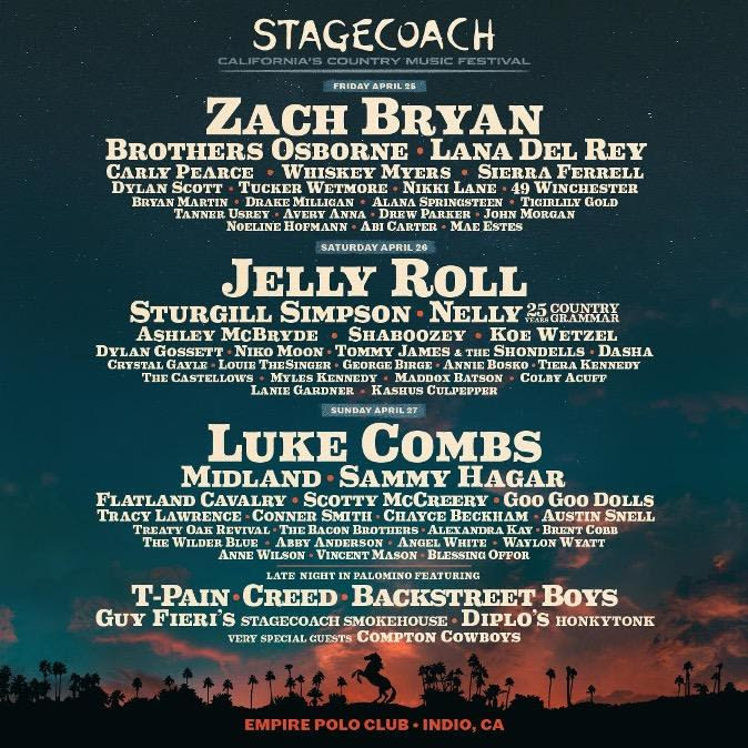 Stagecoach 2025: Zach Bryan, Jelly Roll, Luke Combs To Headline