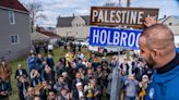 'Palestine Ave' sign renaming street unveiled in Hamtramck to cheers