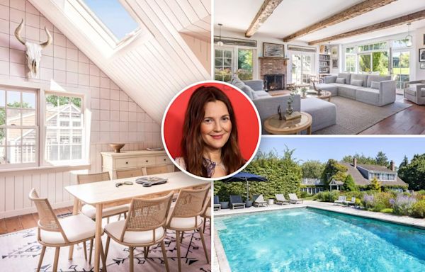 Drew Barrymore’s lists sprawling Hamptons estate for $8.5M