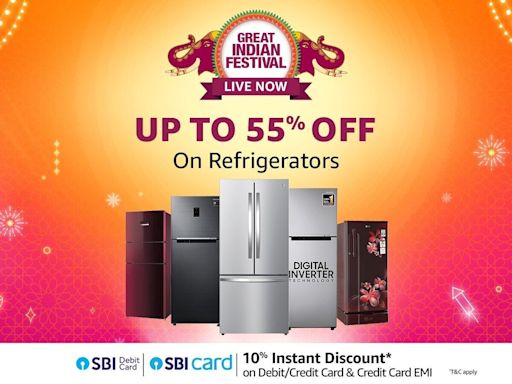 Amazon Great Indian Festival 2024: Up to 55% off on double door refrigerators