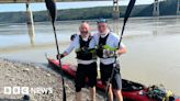 Hampshire men complete 'world's longest canoe race' for charity