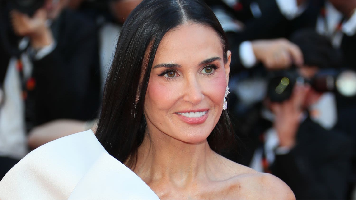 Demi Moore Closed Out Cannes Film Festival in a High-Slit Gown With a Really Big Bow