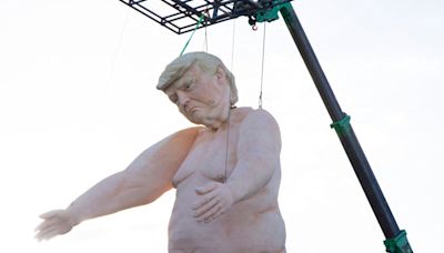 Mystery after 6,000-pound nude Trump statue vanishes from Vegas road days after being erected