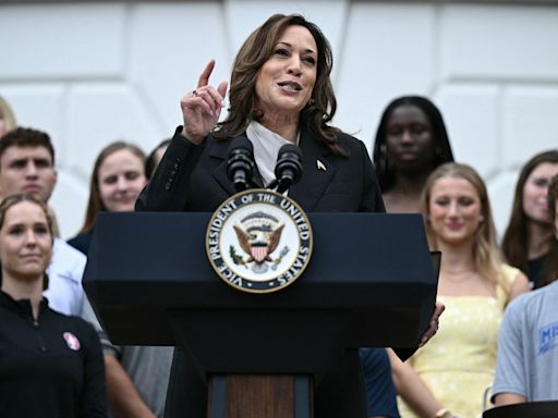 Kamala Harris raised $50m in donations as she emerged as Biden’s replacement