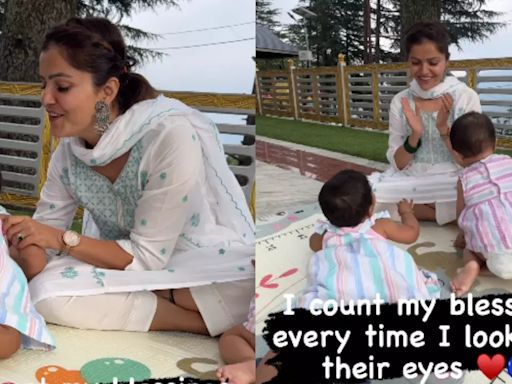 Rubina Dilaik Shares Sweet Post As Her Twin Babies Turn 8 Months Old, See Pic