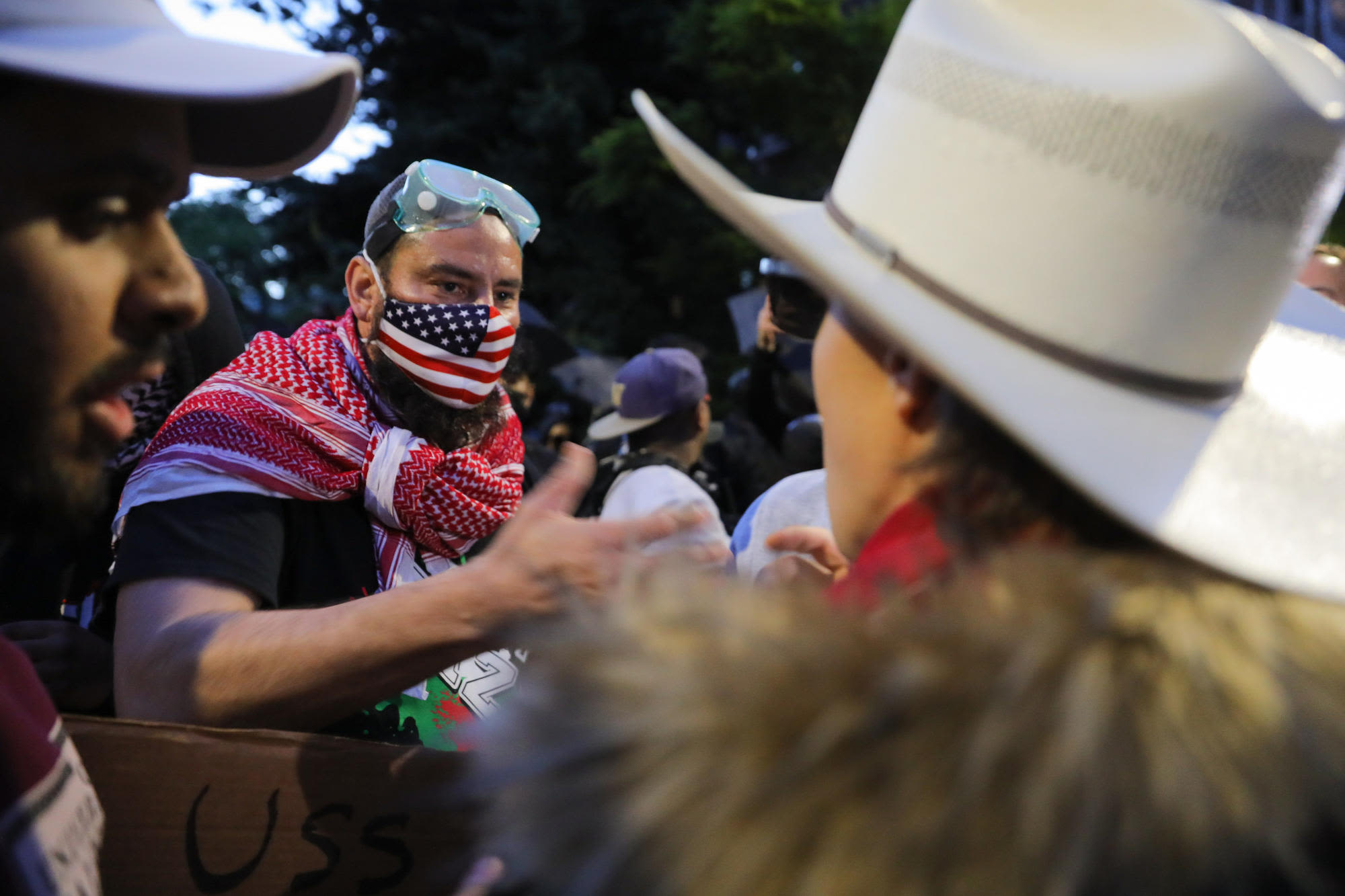 Tensions escalate between UW demonstrators and Charlie Kirk fans