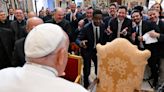 Stephen Colbert and Whoopi Goldberg Met the Pope in the Vatican. No Joke.