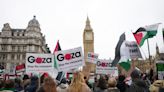 Thousands of pro-Palestine supporters march in London as Jewish campaign group cancels protest