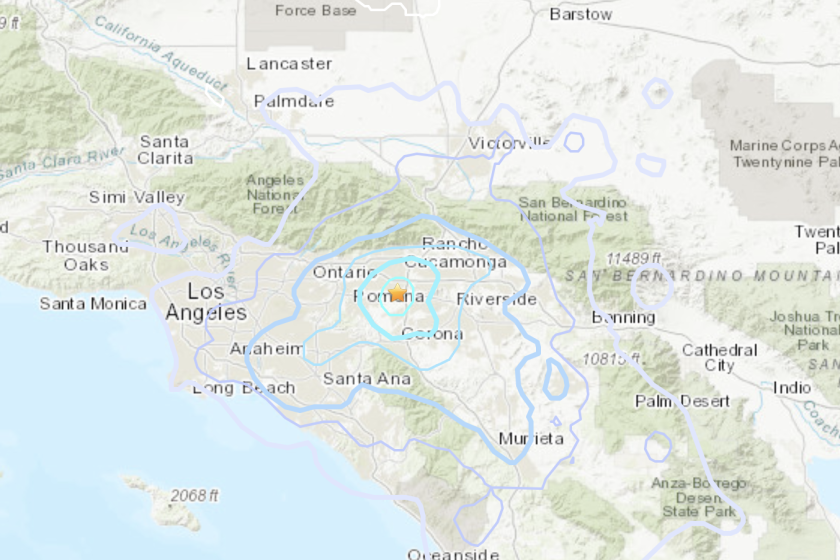 Two earthquakes, centered in Ontario, rattle Southern California