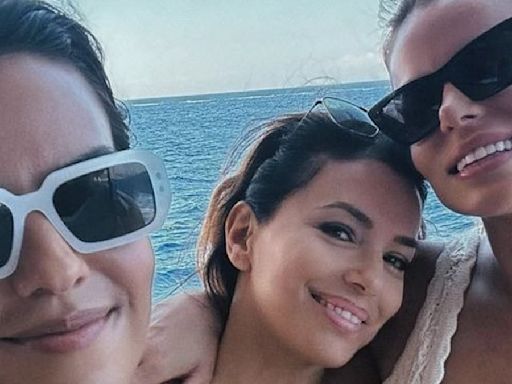 Brooks Nader vacationing with Lauren Sanchez and Eva Longoria in Italy