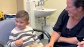 #TheMoment a boy with cochlear implants reacted to his mom's voice