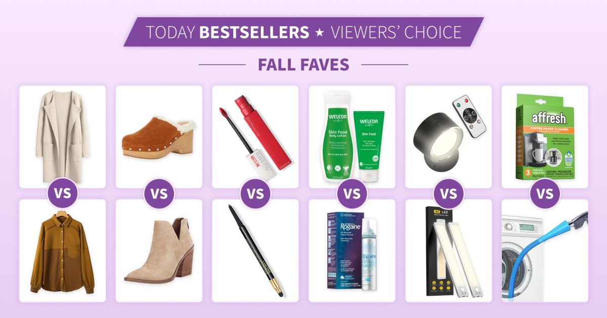 Our next TODAY Bestsellers: Viewers’ Choice poll is here! Vote for your favorite fall finds