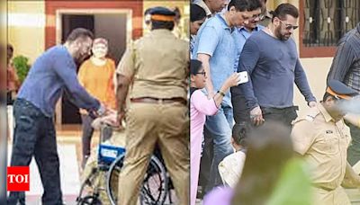 Salman spends time with wheelchair-bound woman before casting his vote | Hindi Movie News - Times of India