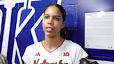 Nebraska volleyball's Skyler Pierce speaks following spring match in Kearney