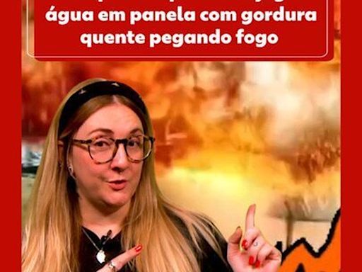 Por que não podemos jogar água em panela com gordura quente pegando fogo e como agir nesses casos?