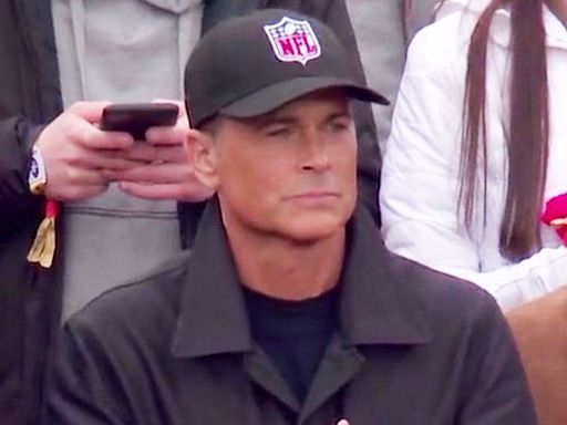 Rob Lowe explains his viral NFL hat that launched a thousand memes: 'I support the shield'