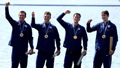 Watch: USA rowers win first gold medal in men's four since 1960 Olympics