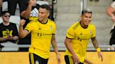 Columbus Crew celebrates Cucho Hernandez's 'catch-and-chug,' to offer $5 beer