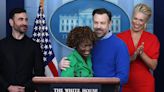 Jason Sudeikis Answers Question From 'Ted Lasso's Trent Crimm During White House Press Briefing