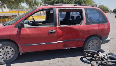 Fuerte accidente en Lerdo deja un motociclista lesionado