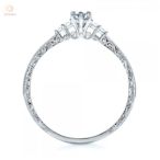 新款歐美托帕石海寶石訂婚戒指鍍白金訂婚-衣美良品