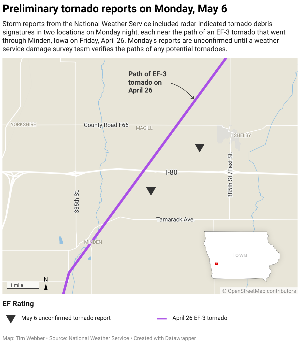 Tornado touches down in Minden, site of deadly storm less than two weeks ago