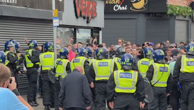 Violent disorder in Middlesbrough as rioters clash with police | ITV News