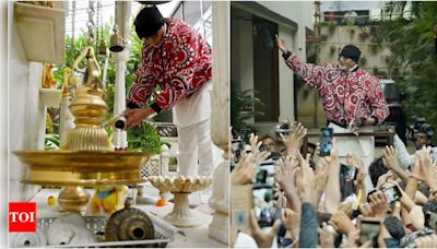 Amitabh Bachchan performs Shiva Abhishek in his marble temple; expresses gratitude to fans for the outpour of emotions and love | Hindi Movie News - Times of India