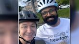 Cross-country cyclist stops in Portland, invites others to join ride for human trafficking awareness