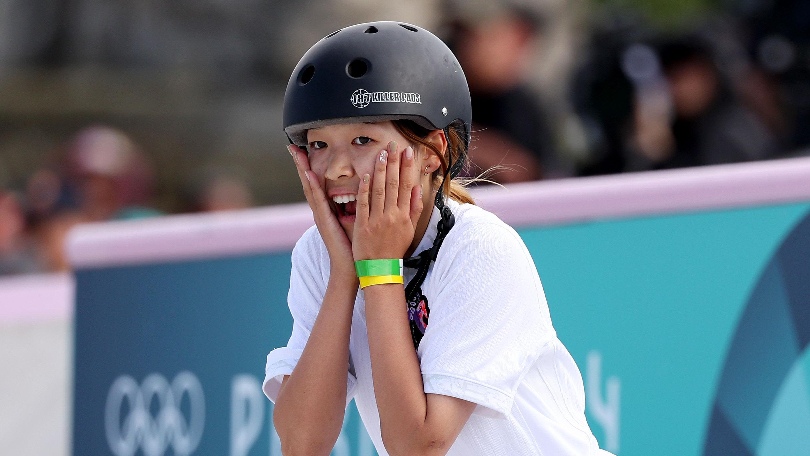 Japan's Yoshizawa wins skateboard street gold in Paris