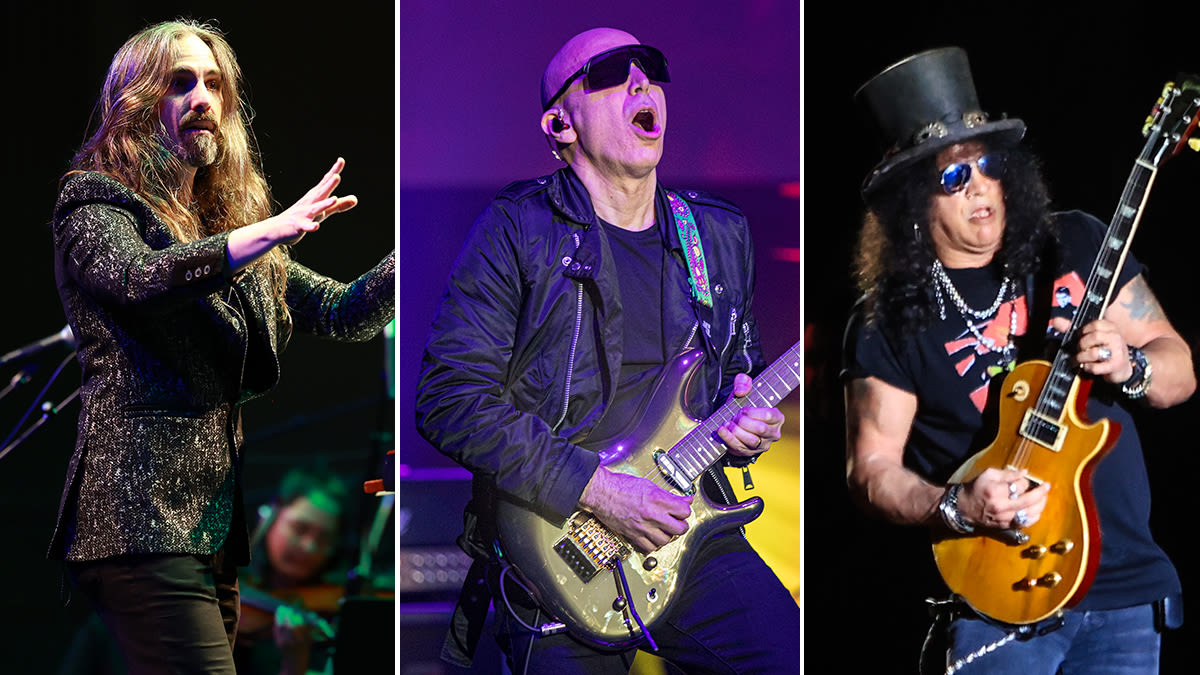 Joe Satriani and Slash team up for anthemic riffs and “intense” solos on rock concept epic