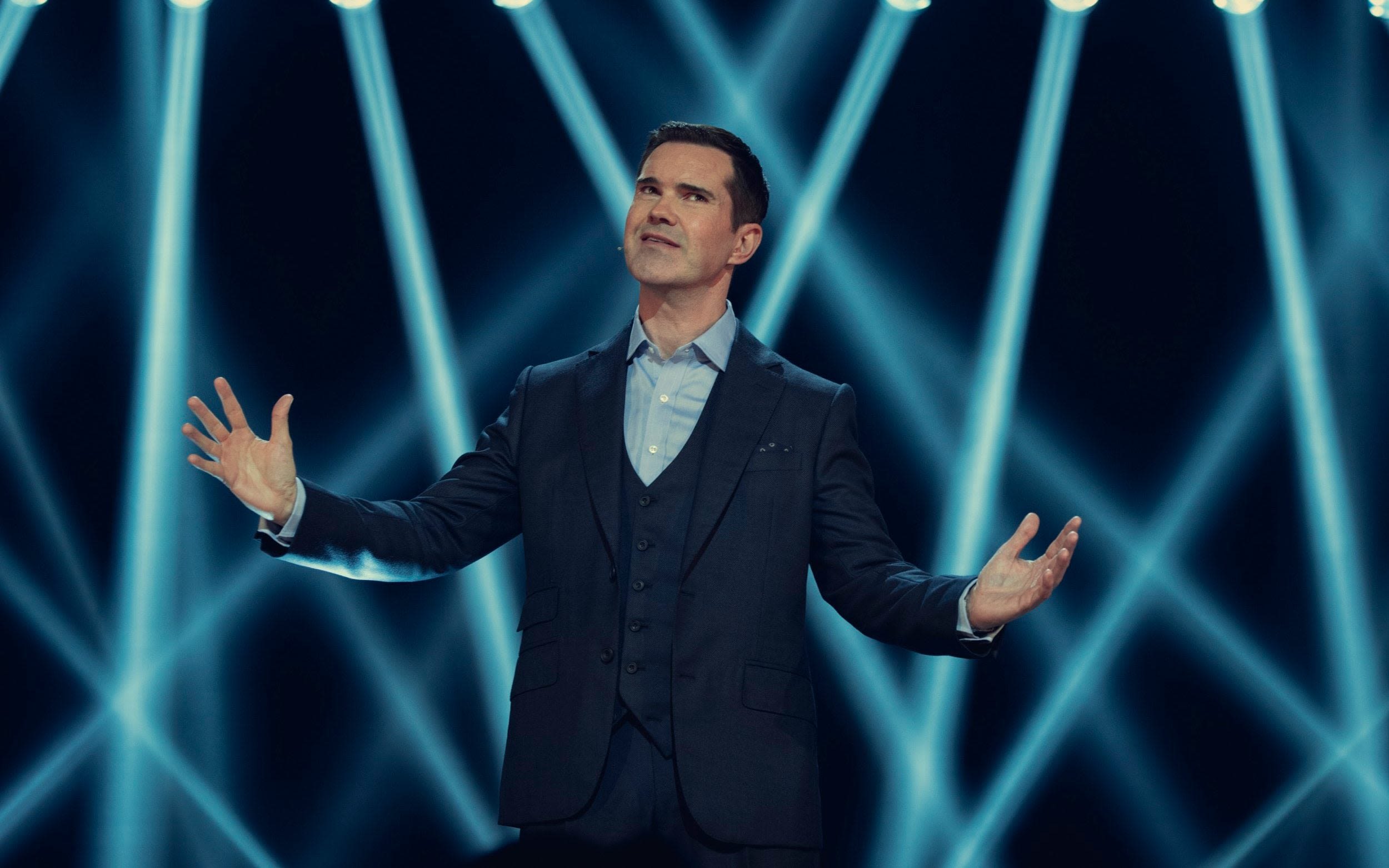 Jimmy Carr, Laugh Funny: an up-yours to civility – delivered with AI joke-bot efficiency