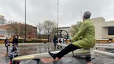 Are those seesaws in downtown Des Moines? Yes, and you can play on this new art project.