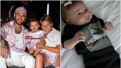 Neymar celebra Dia dos Pais e posta foto da filha Helena: 'Filha de Santista, Peixinha é'