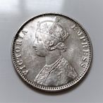 稀少 1900 年 英屬 印度 海峽 殖民地 維多利亞 女王 1 盧比 Rupee 美品 大型 古 銀幣 Silver