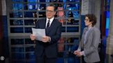 Stephen Colbert Jokes Trump’s ‘Human Printer’ Should Put His Positive News ‘Right on a Slice of Bologna’ | Video