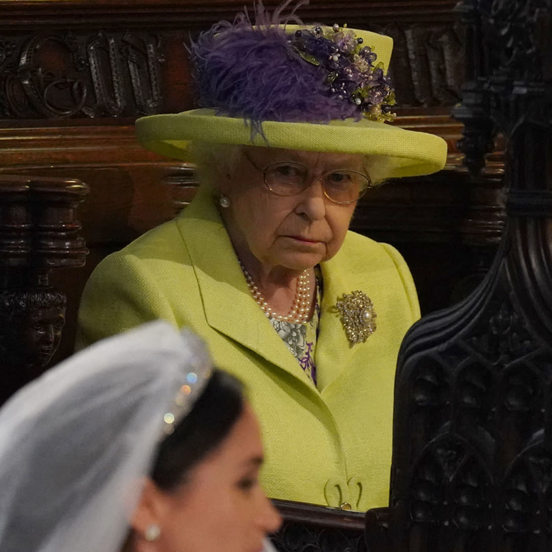 Queen Elizabeth Wasn't "Comfortable" When King Charles Walked Meghan Markle Down the Aisle