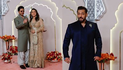 Shah Rukh Khan, Salman Khan arrive at Anant Ambani-Radhika Merchant's wedding, drip with swag on red carpet