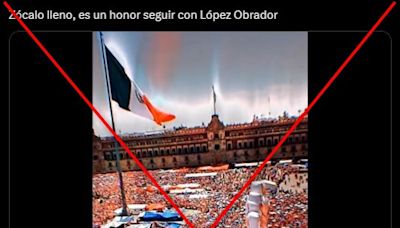 Video muestra mitin en el Zócalo de Ciudad de México en mayo de 2024, no el último informe de AMLO