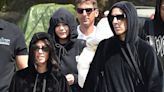 Kourtney Kardashian and Travis Barker Twin in Black Velour Tracksuits Following Extravagant Wedding