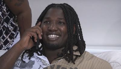 Watch as former Auburn DL Marcus Harris gets the call from the Houston Texans