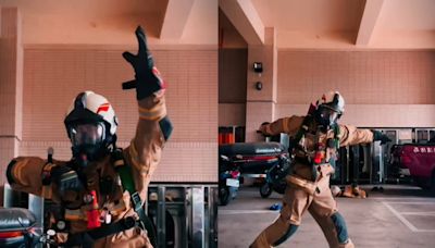 最強16蹲！嘉義縣消防員穿25公斤裝備挑戰 16蹲到健康活力最高點