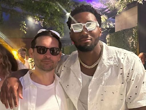 Donovan Mitchell's Latest Appearance With Tobey Maguire Leaves Fans Wondering About NBA Star's Connection With Spiderman