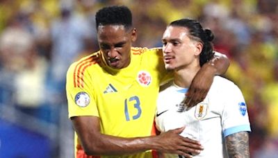 Yerry Mina, entre los jugadores de Colombia señalados por pelea con Uruguay: "Provocaron"