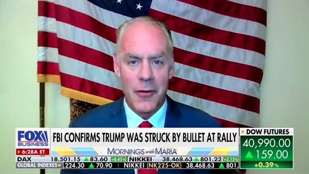 MAGA Rep. Ryan Zinke Floats New Trump Assassination Conspiracy