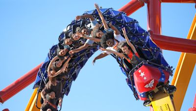 It’s a showdown between good and evil at Six Flags Magic Mountain’s new DC Heroes and Villians Fest